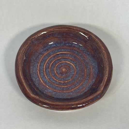 blue and purple ring dish/ash tray