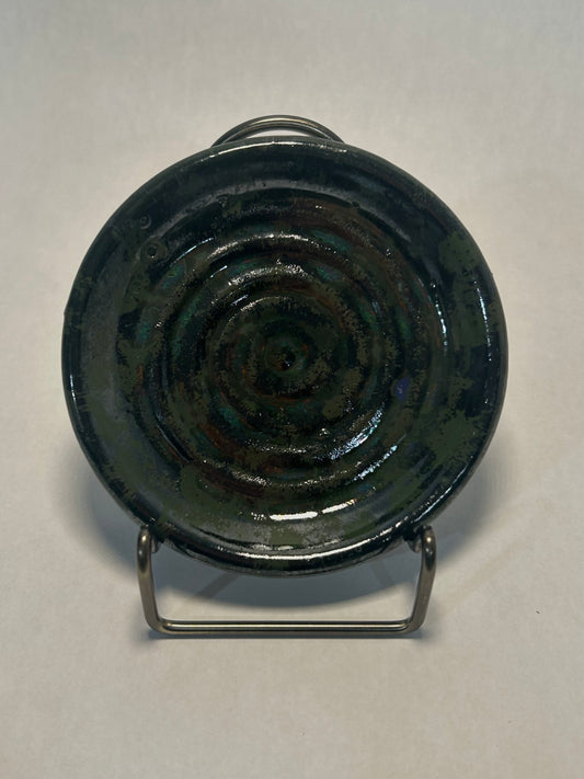 dark green ring dish/ash tray